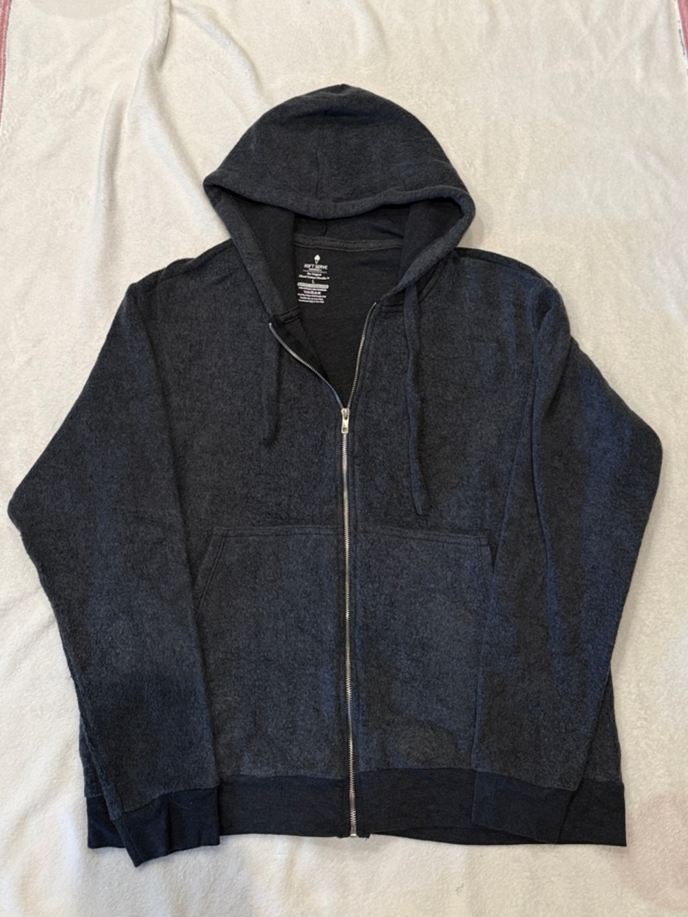 Soft Serve Clothing Men's Charcoal Zip-Up Hoodie